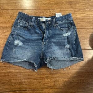 Levi’s Signature Distressed Denim Shorts – Size 6 (W28)